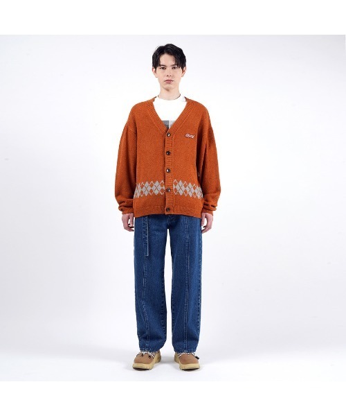 STUDIO SEVEN セーター ニット Argyle Cardigan「STUDIOSEVEN/スタジオ 