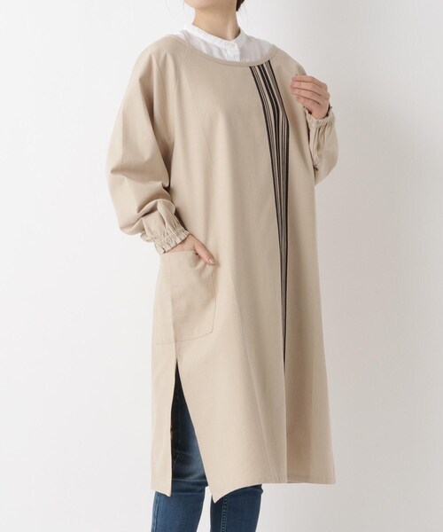 212 KITCHEN STORE エプロン シャンブレーストライプ かっぽう着 BK