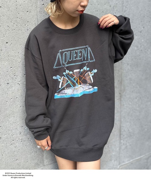 新品 CIAOPANIC QUEEN ビッグロゴヴィンテージ加工ロックスウェット CIAOPANIC（チャオパニック）の「【ユニセックス】【QUEEN