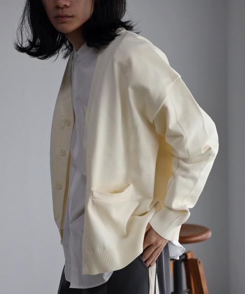 セーター ニット シンプルライン柄 Vネック ニット カーディガン「ユニセックス」 メンズ レディース | CREARE -LINO- | 18