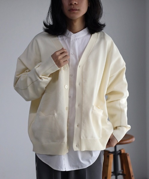 セーター ニット シンプルライン柄 Vネック ニット カーディガン「ユニセックス」 メンズ レディース | CREARE -LINO- | 17