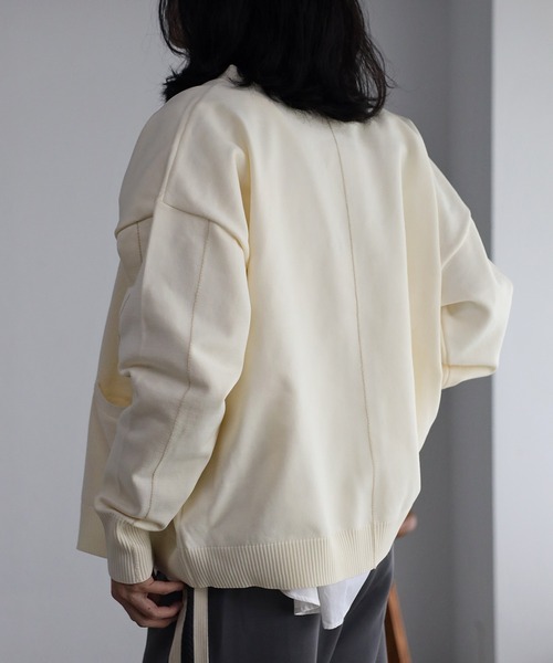 セーター ニット シンプルライン柄 Vネック ニット カーディガン「ユニセックス」 メンズ レディース | CREARE -LINO- | 19