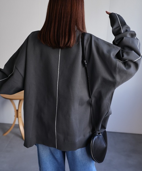 セーター ニット シンプルライン柄 Vネック ニット カーディガン「ユニセックス」 メンズ レディース | CREARE -LINO- | 15