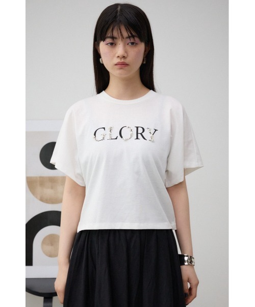 AZUL BY MOUSSY tシャツ ビジュー付きロゴTシャツ レディース