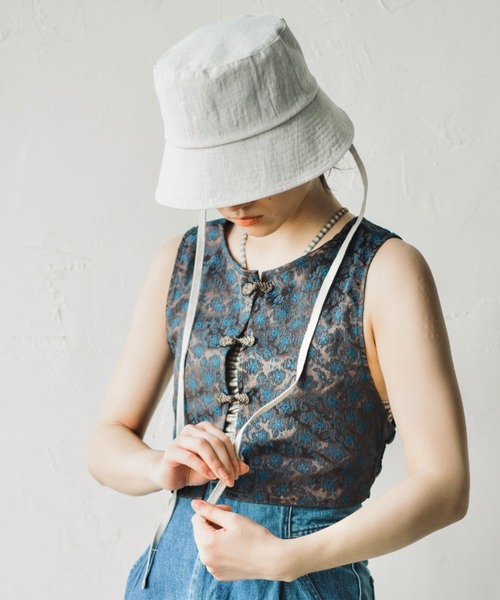 ORIENT MILLINERY 帽子 ハット 紫外線カット LILA「リラ」リネン100
