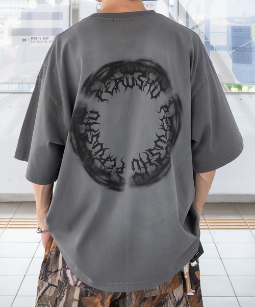 Perushu tシャツ レトロアソートプリントTシャツ メンズ
