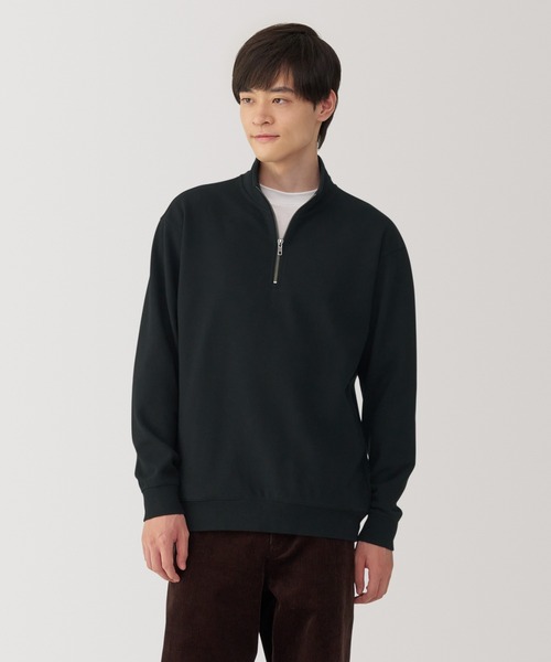 【未使用】 MUJI Labo 二重編みスウェットブルゾン 男女兼用Ｌ・黒 未使用】 MUJI Labo 二重編みスウェットブルゾン 男女兼用L・黒