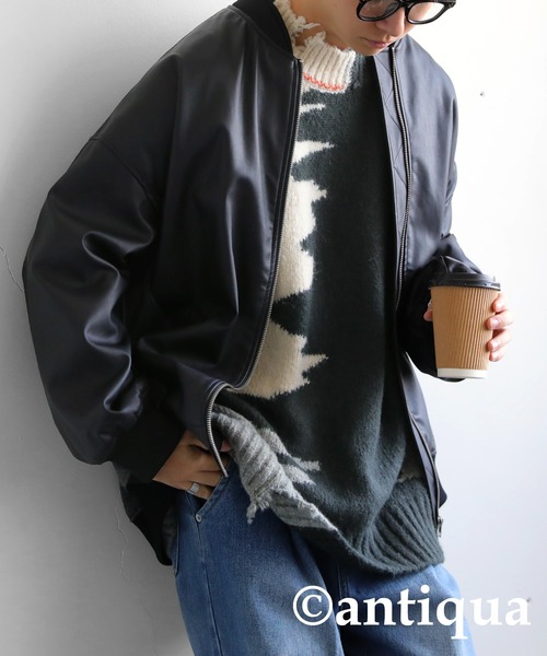 antiqua ニット セーター ダメージデザインニット レディース antiqua ニット セーター ダメージデザインニット レディース