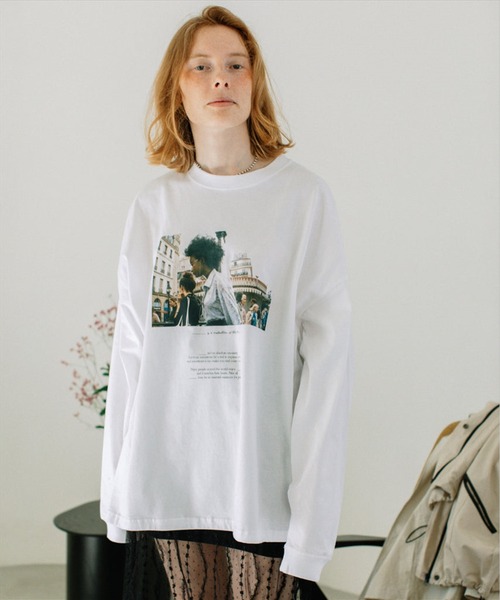 tシャツ JAMeen collaboration L/S tee 「PARI」 レディース メンズ
