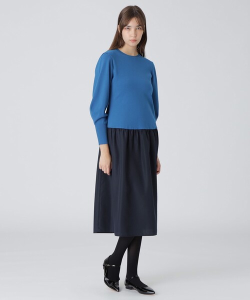 BLUE LABEL CRESTBRIDGE ワンピース ハイツイストレーヨン
