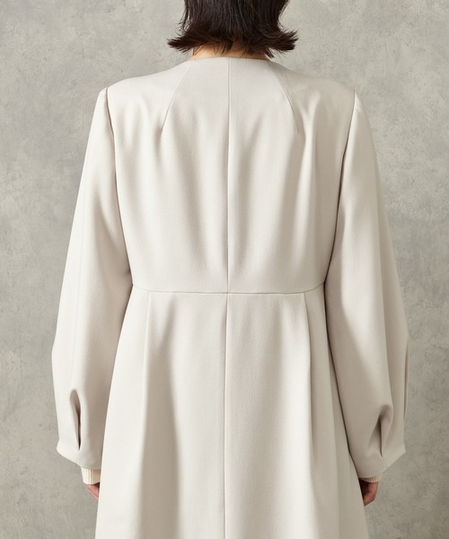 AIMER（エメ） コート アウター ノーカラーフィット＆フレアノーカラー