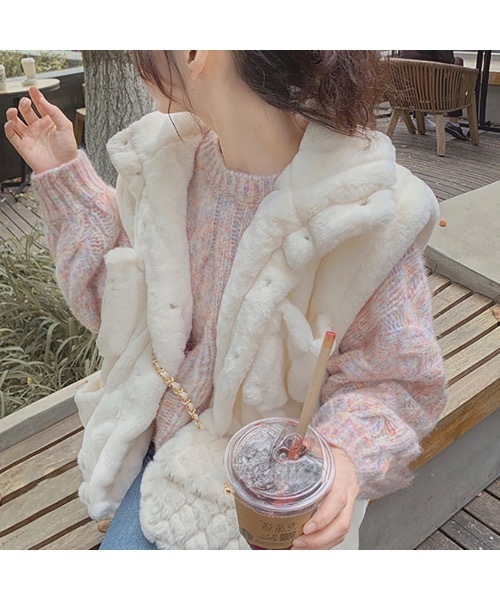 SALTMINT ニット セーター 2025 SS「韓国ファッション」ピンクベージュ 