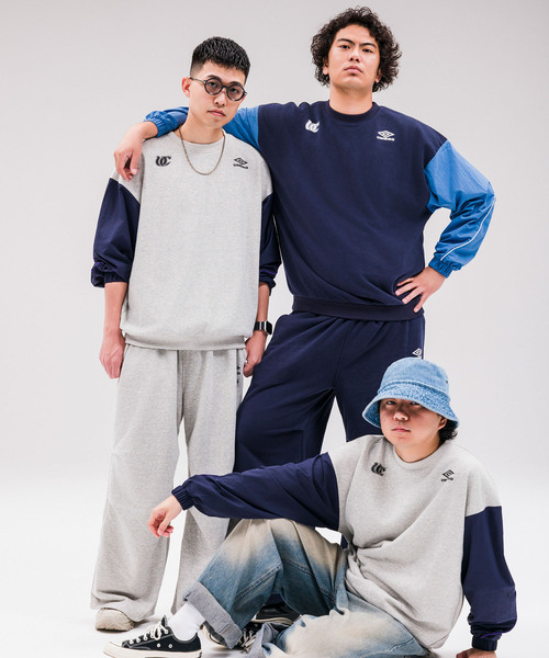 Umbro ネイビー スウェット　トレーナー umbro トレーナー スウェット 「梅田サイファー ×UMBRO×JUNRED