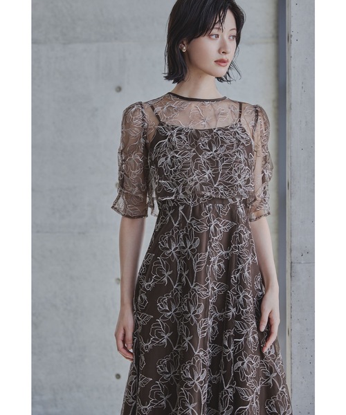 niana ドレス エンブロイダリーボレロセットドレス 結婚式 成人式