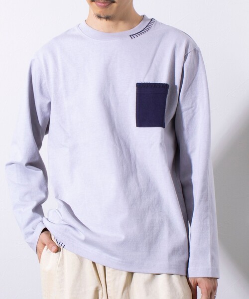 GLOSTER tシャツ 「GLOSTER/グロスター」ニットポケット ハンド