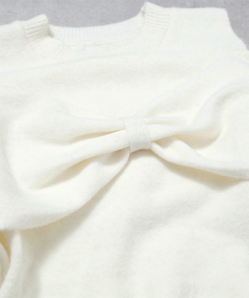 専用❤みかん♥もっちりニット★ひんやり冷感タオル♥ラメりぼん。 ニット セーター ラメ入りリボン肩あきニット レディース : ZOZOTOWN