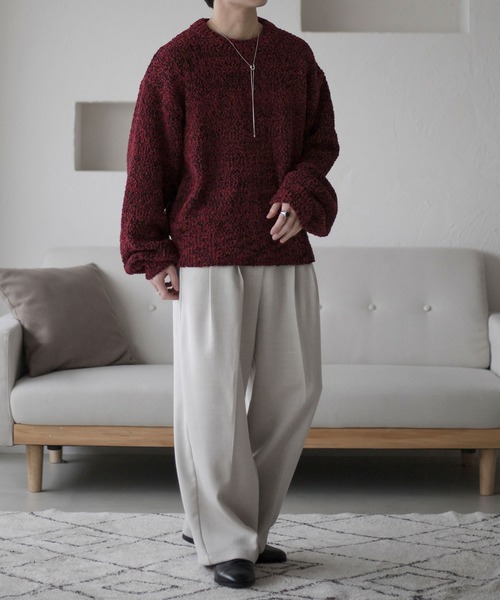 epnok セーター ニット ミックスヤーンルーズニット メンズ レディース