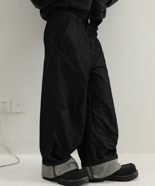 MASONPRINCE ワイドパンツ ジーンズ ワイドシルエット インディゴ