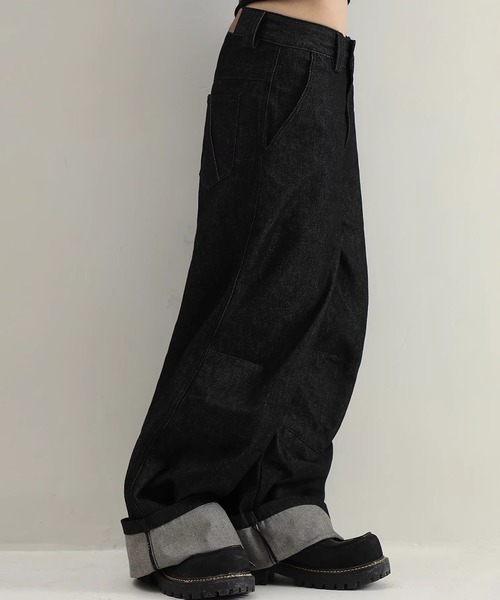 MASONPRINCE ワイドパンツ ジーンズ ワイドシルエット インディゴ