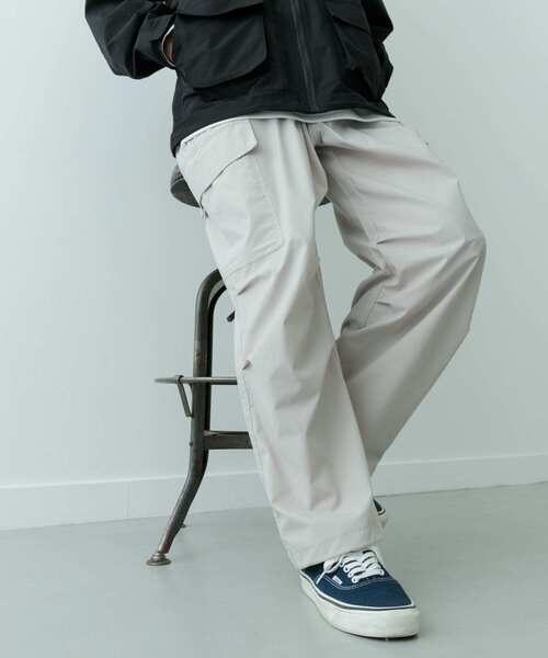 ITEMS URBANRESEARCH パンツ ウエストイージー ポリカーゴパンツ