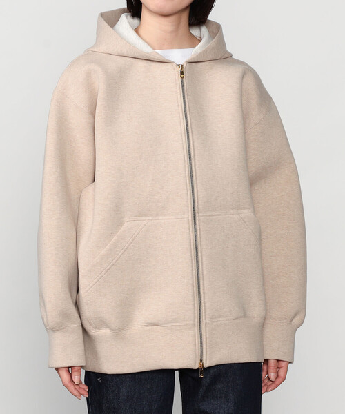 パーカー unfil | ダブルフェイスジャージー ジップパーカー WOMEN レディース unfil（アンフィル）の「unfil | ダブルフェイスジャージー