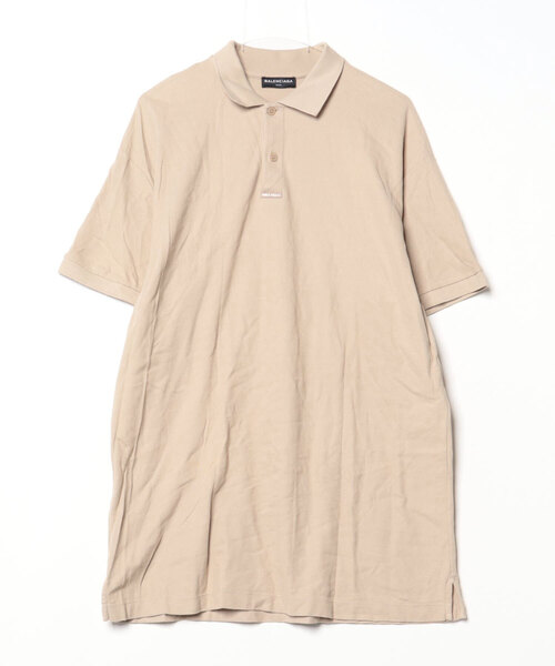 「BALENCIAGA」 半袖ポロシャツ S ベージュ レディース