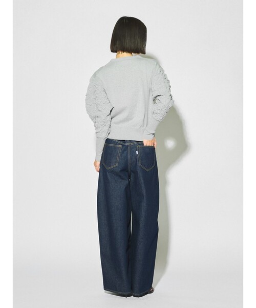 MIDIUMISOLID ニット セーター for Ladies パフスリーブジャ