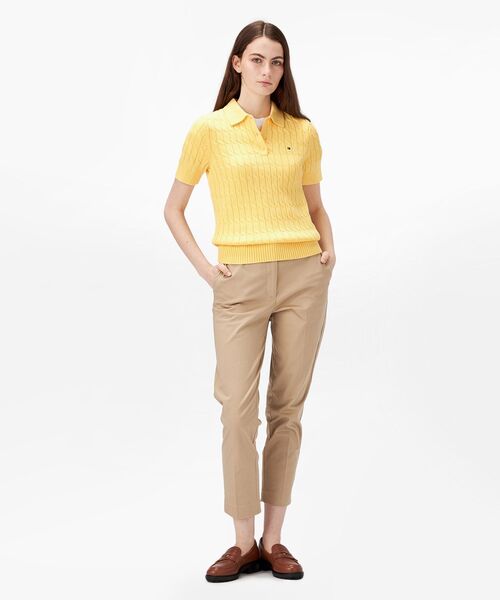 TOMMY JEANS ニット セーター ケーブルポロニット レディース