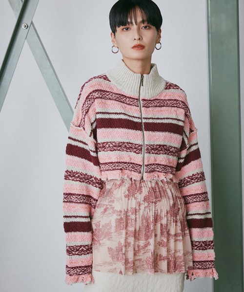 ROSE BUD（ローズバッド） カーディガン (CREOLME)マルチボーダー
