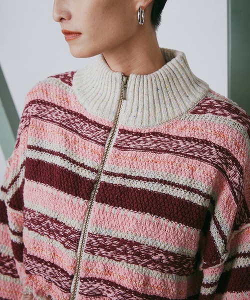 ROSE BUD（ローズバッド） カーディガン (CREOLME)マルチボーダー