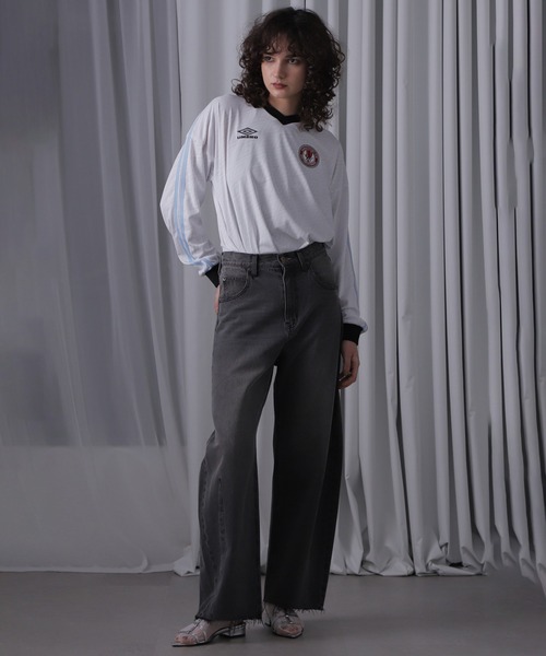 tシャツ (UMBRO)「ROSE BUD限定」ロングスリーブゲームシャツ レディース umbro tシャツ (UMBRO)「ROSE BUD限定」ロングスリーブゲーム