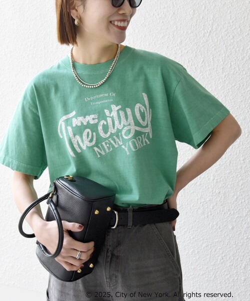 tシャツ GOOD ROCK SPEED:「洗濯機可能」NYC カラー ロゴ プリント TEE レディース