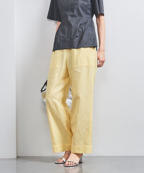UNITED ARROWS パンツ リネン パッチポケット イージーパンツ