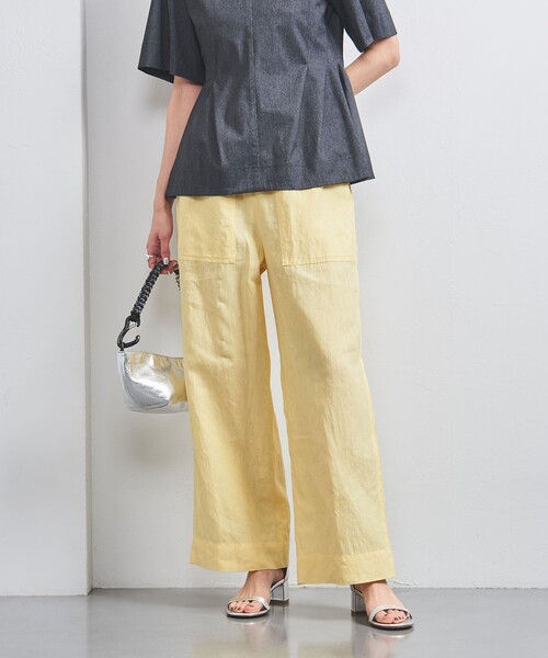 UNITED ARROWS パンツ リネン パッチポケット イージーパンツ