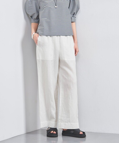 UNITED ARROWS パンツ リネン パッチポケット イージーパンツ