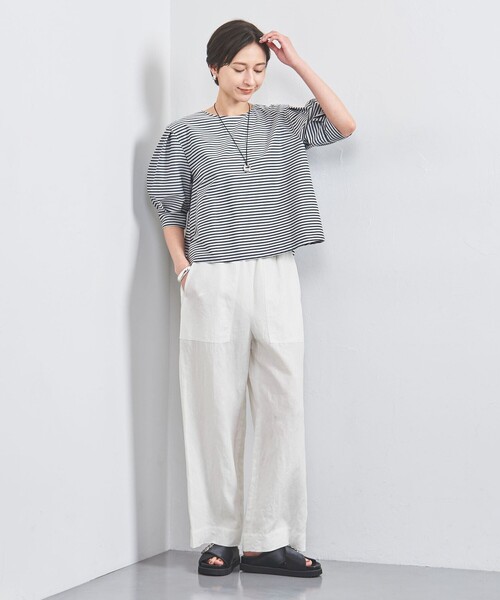 UNITED ARROWS パンツ リネン パッチポケット イージーパンツ