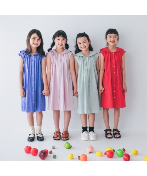 キッズ用ノースリーブワンピース 未使用 ☆ ピンク 150cm フォレストガールワンピース ノースリーブ