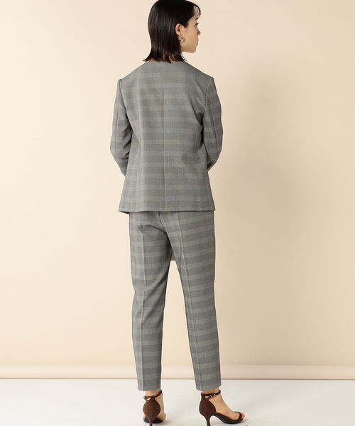 NOLLEY'S 美品　ノーカラー　ジャケット アウター　ネイビー 38 NOLLEY'S 「NOLLEY'S」 ノーカラージャケット 38 ネイビー