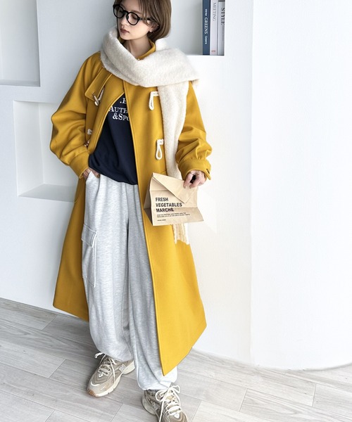 「classicalelf」 ダッフルコート SMALL イエロー レディース_画像6