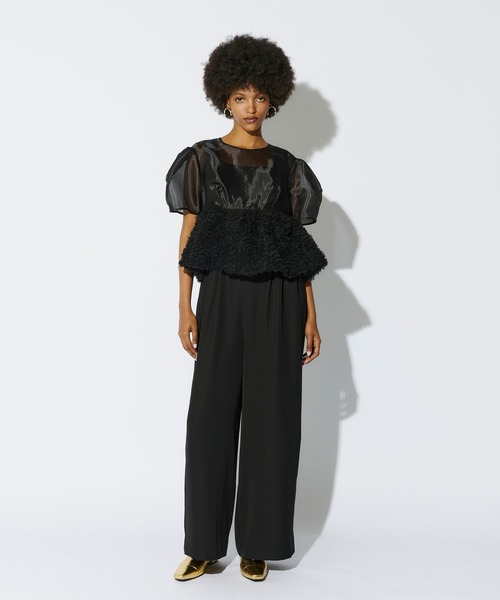 ANDRESD パンツドレス swell peplum set up pants dress