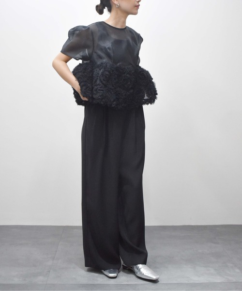 ANDRESD パンツドレス swell peplum set up pants dress スウェルぺ 