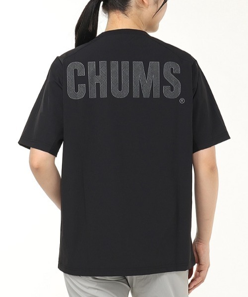 CHUMS tシャツ CHUMS/チャムス 半袖Tシャツ バックプリント 撥水