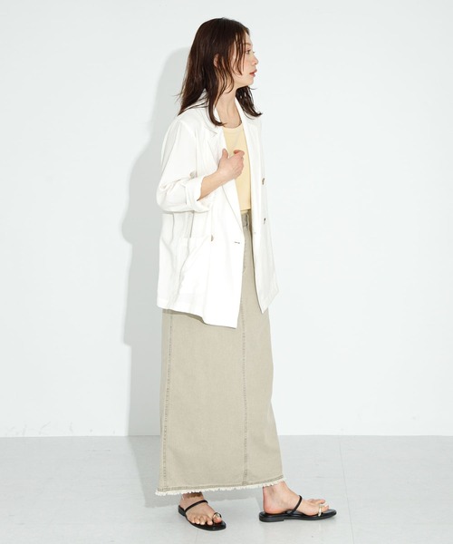 URBAN RESEARCH Sonny Label ロング スカート コットンツイルタック