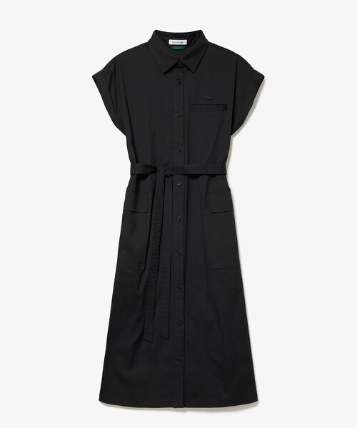 キモノスリーブシャツドレス LACOSTE シャツワンピース キモノスリーブシャツドレス