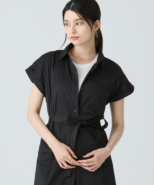 LACOSTE（ラコステ） シャツワンピース キモノスリーブシャツドレス