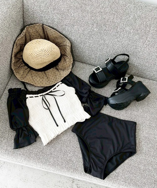 NICE CLAUP 水着 黒 one after another NICE CLAUP 水着 swimwear/シャーリングバイ