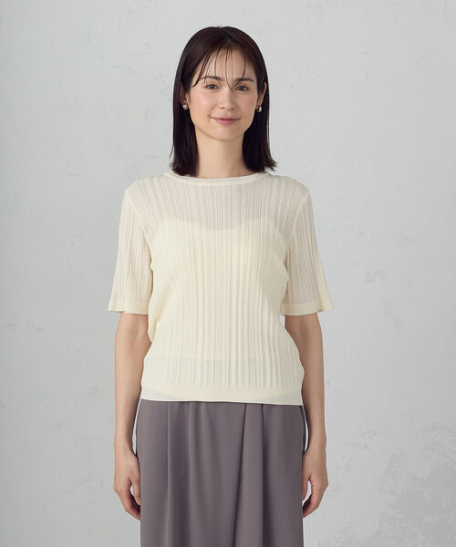 COMME CA ISM（コムサイズム） ニット セーター ランダムシアーニット