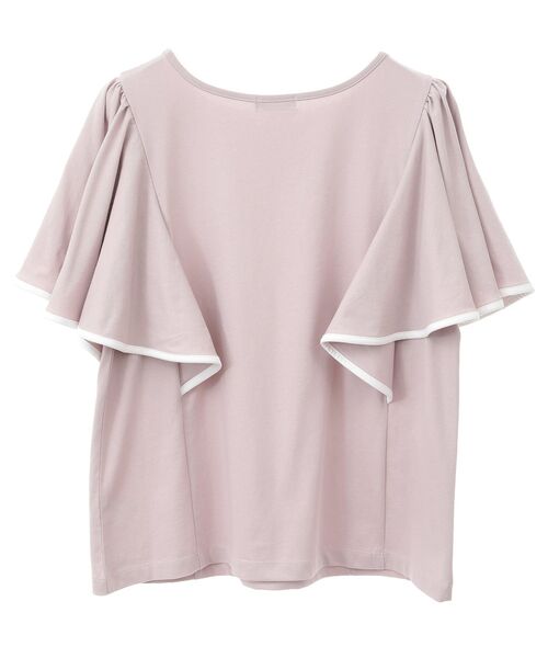 レディース トップス Tシャツ カットソー シフォン 梨地 フレアスリーブ カットソー 春夏 新作 vivishow レディース トップス Tシャツ カットソー シフォン 梨地 フレア