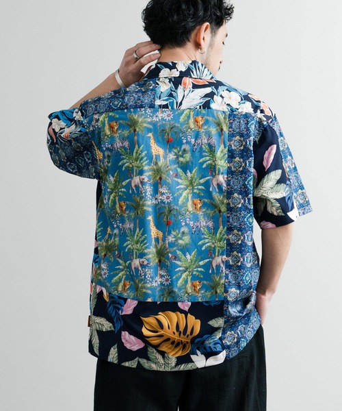 KRIFF MAYER（クリフメイヤー） シャツ オーバーサイズツギハギアロハ