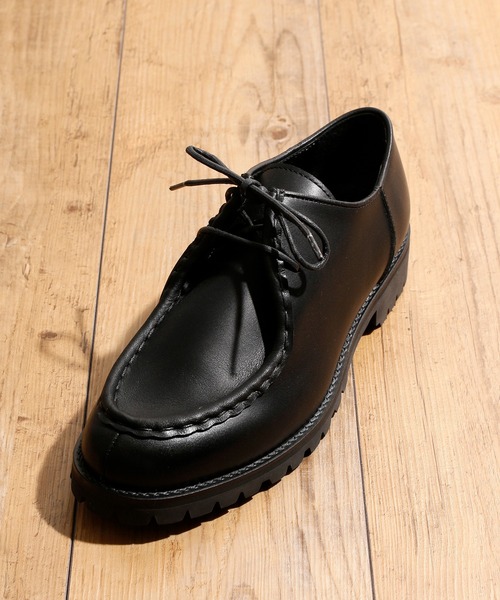 美品✨PADRONE ダービーシューズ　ビブラム滑り止め仕様　本革　日本製　42 PADRONE パドローネ / DERBY PLAIN TOE SHOES（WATER PROOF